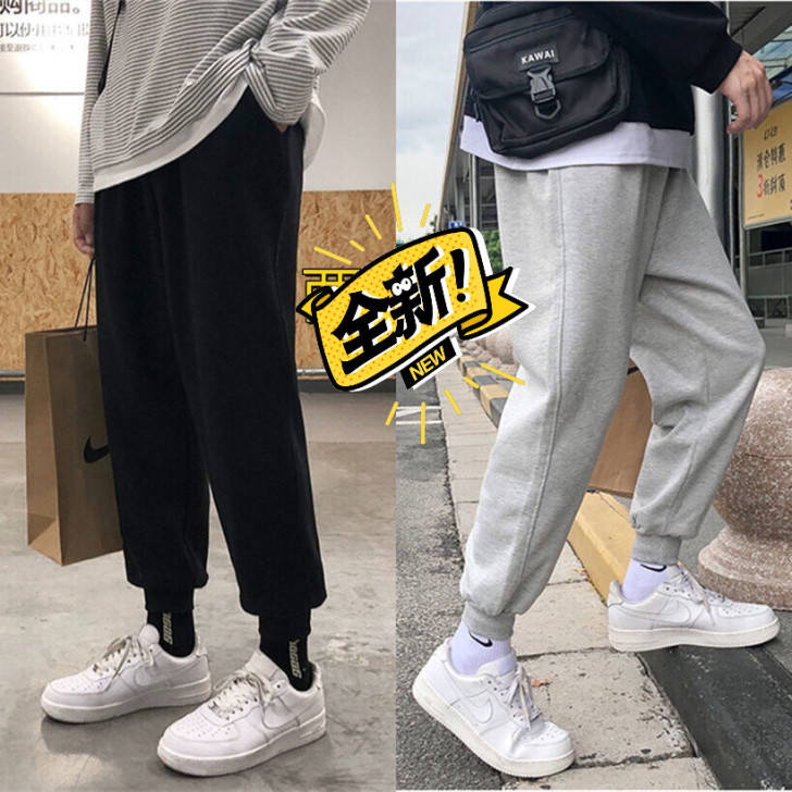 夏季运动裤男韩版潮流宽松休闲长裤百搭男生篮...