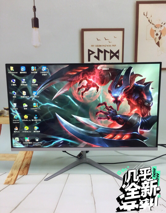 低价处理高清24寸曲面无边框曲面显示器24...