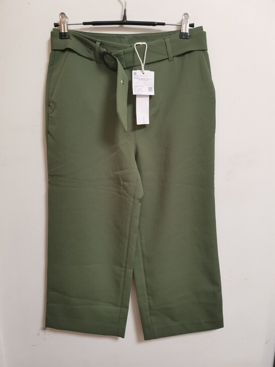 全新欧时力女士夏季九分裤阔腿裤155码