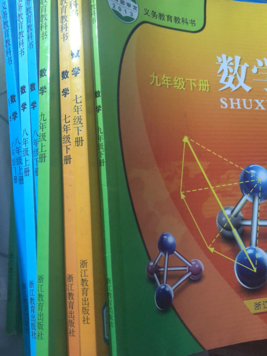 浙教版初中数学书，书很新，笔记很少，孩子毕...