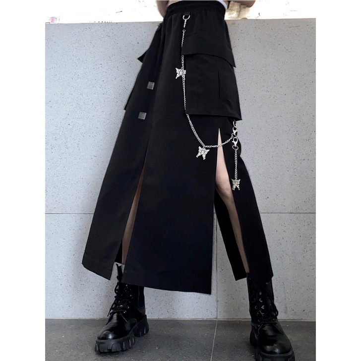 松本丧丧 暗黑长款半身裙 （无裤链）