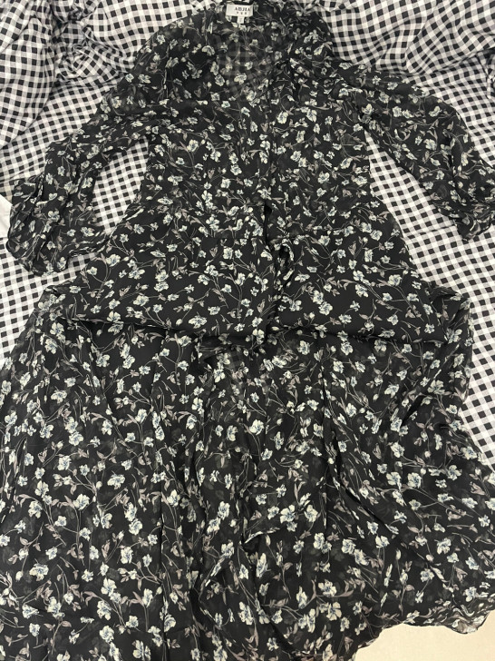 中袖欧根纱长裙