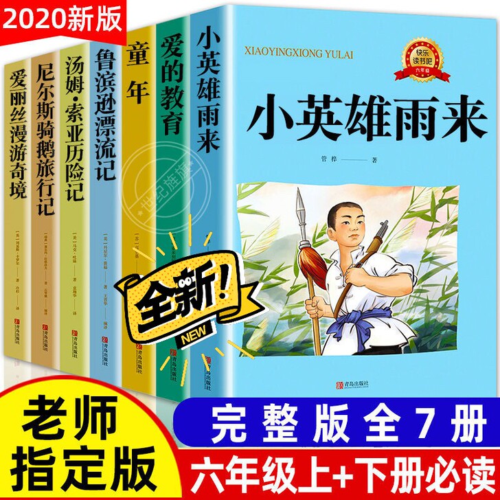 快乐读书吧六年级上册下册全套7册 爱的教育...