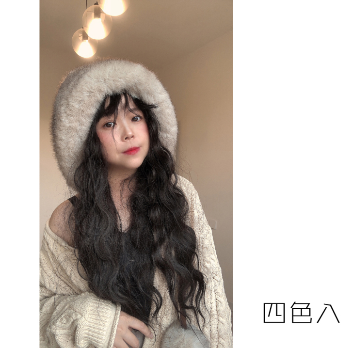 2020新款仿狐狸毛帽子皮草加厚护耳帽雷锋...