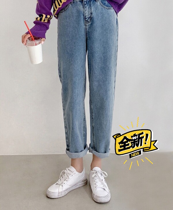 老爹裤女哈伦裤2021夏新款复古chic港...