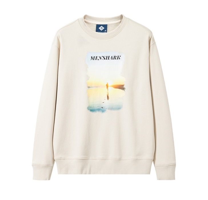 【薇娅推荐】MENSHARK印花卫衣男士宽...