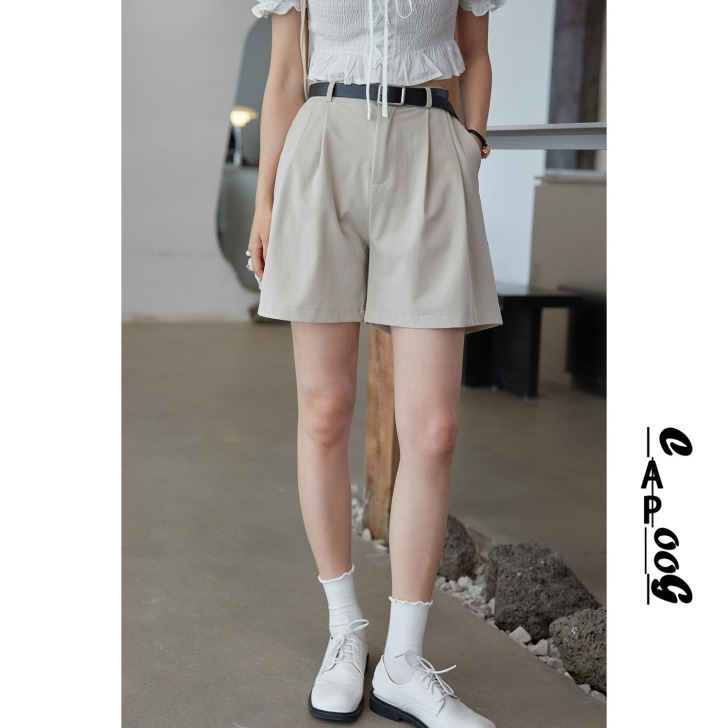 Capoog西装阔腿裤高腰工装裤子女夏##...