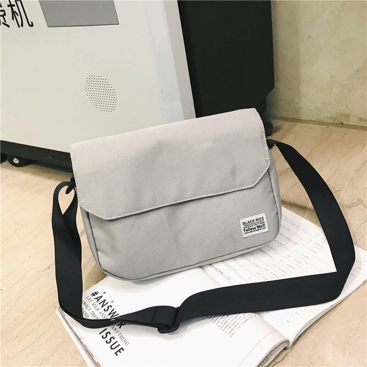 挎包男潮流帆布邮差包日系简约复古肩包斜挎包...