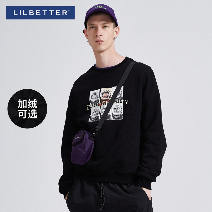 Lilbetter套头卫衣男 潮流圆领上衣...