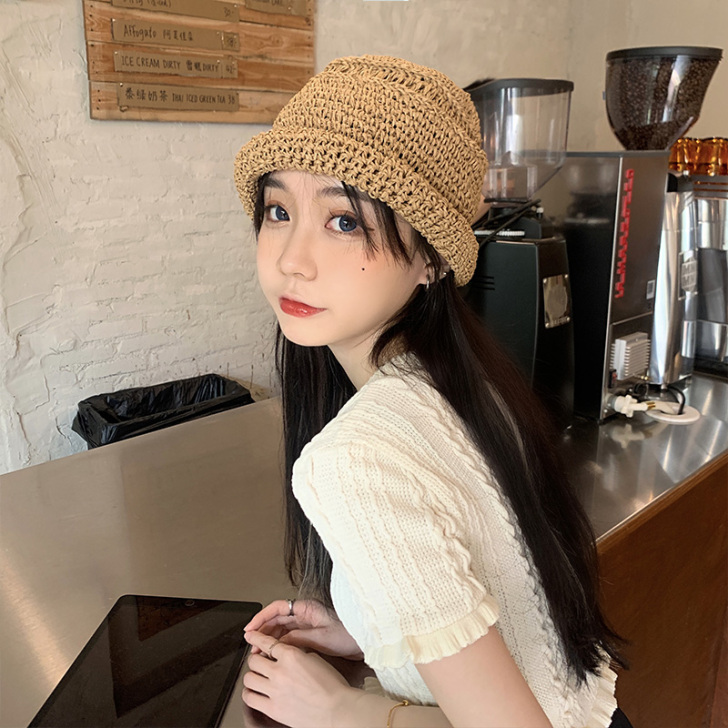 小头福音ins夏季新款卷边地主帽韩版休闲防...