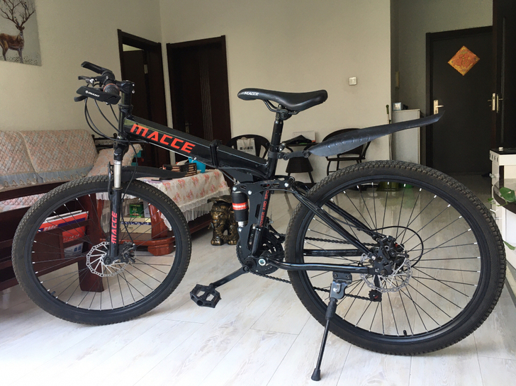 闲置MACCE品牌折叠山地自行车，95新，...