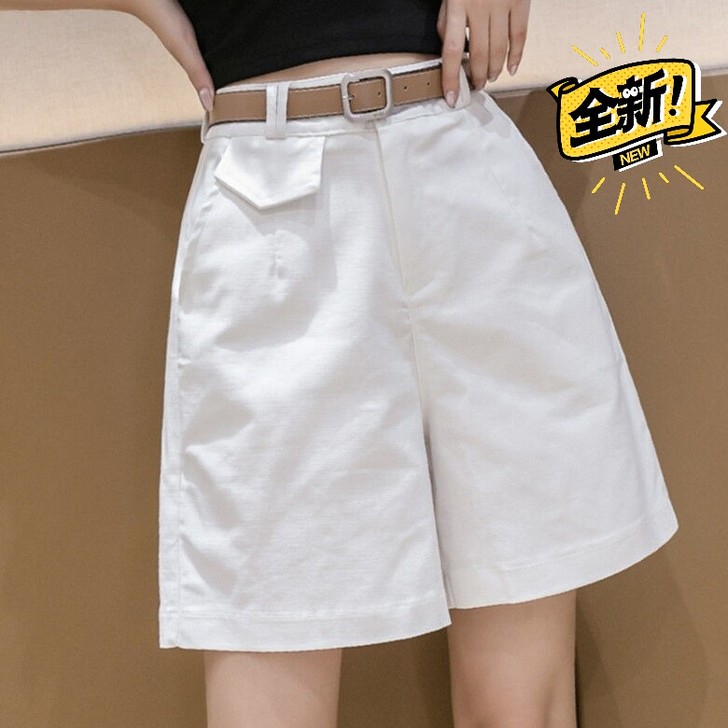 短裤裤子女宽松百搭潮流2021新款休闲裤韩...