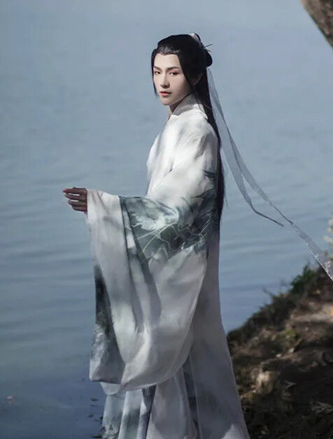 汉服明制男女 燕雨 道袍印花披风大袖衫中国...