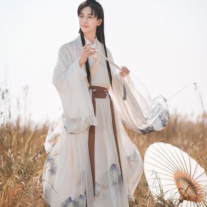 汉服男仙气古装汉服超仙男古风大袖衫男士仙气...