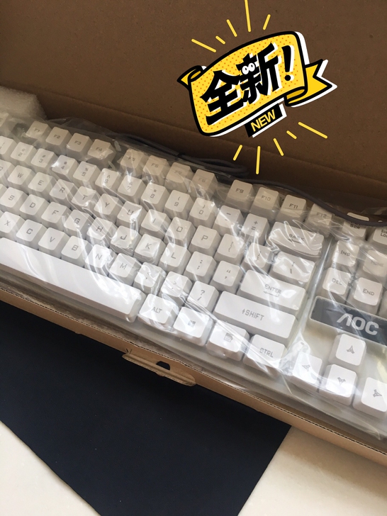 全新 正品 AOC机械手感键盘电脑台式笔记...