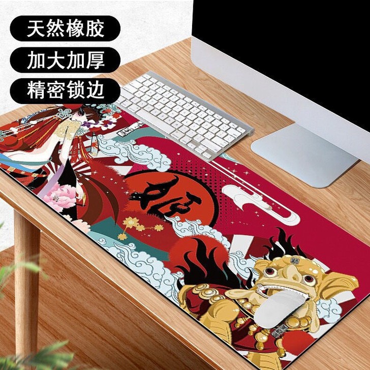 全新锁边花旦娘国风锦鲤娘同款鼠标垫国风国潮...