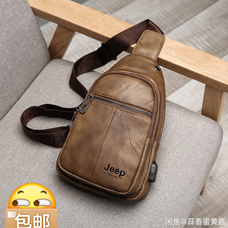 电商清库存jeep胸包男斜挎包休闲复古男士...