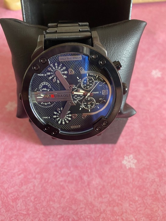 港风大表盘 蓝光版 黑钢玫瑰金 防水 男款