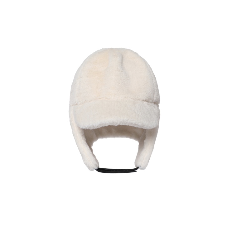wann现货 奶兔白毛绒绒雷锋帽