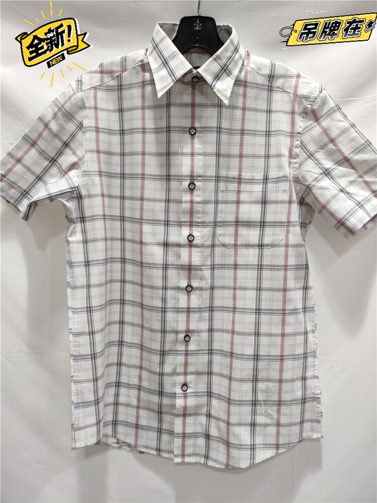 CROCODILE鳄鱼恤全新专柜正品红白格...