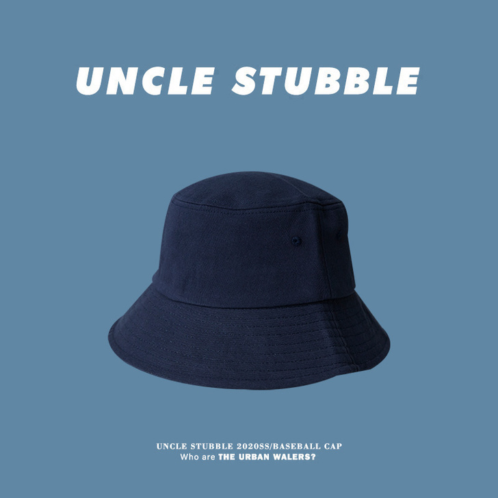 纯色光身男女情侣渔夫帽韩版ins百搭盆帽春...