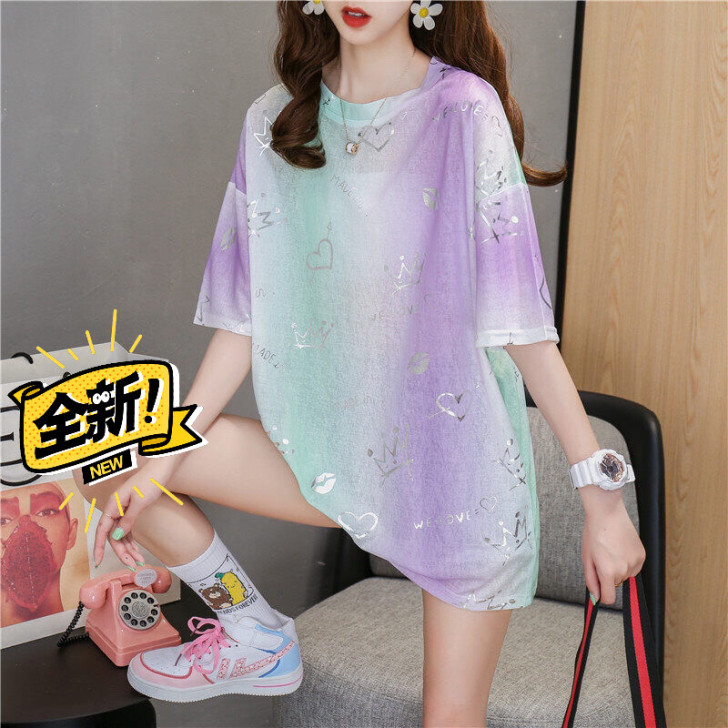 短袖T恤女设计感2021夏季新款半袖体恤衫...