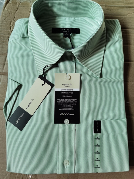 G2000短袖衬衫男夏季修身免烫商务休闲职...