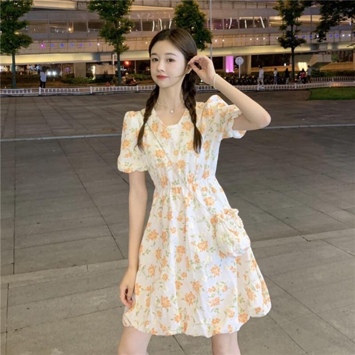 超仙森系连衣裙女小个子2021夏季新款日系...