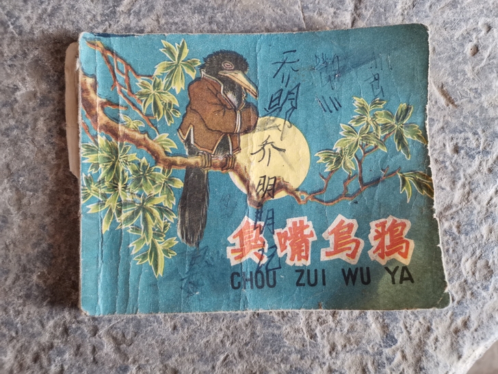 漫画书，图文有年份