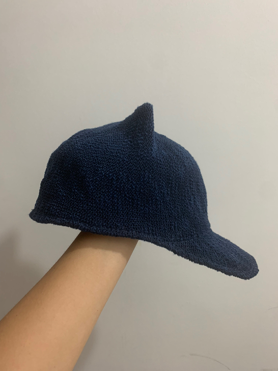 藏青色透气棒球帽，这款帽子比较软～效果是很...