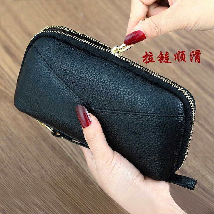新款真皮手包女款手抓包大容量手机包拉链钱包...