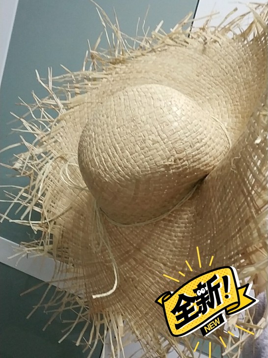 草编ins 度假帽子海边草帽遮阳防晒沙滩帽...