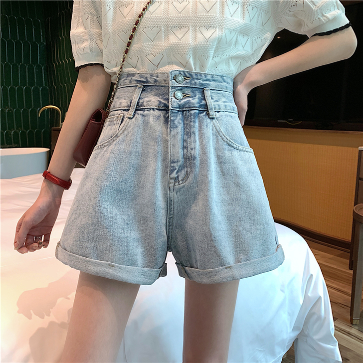 短裤2020年夏季新款韩版高腰泫雅牛仔裤女...