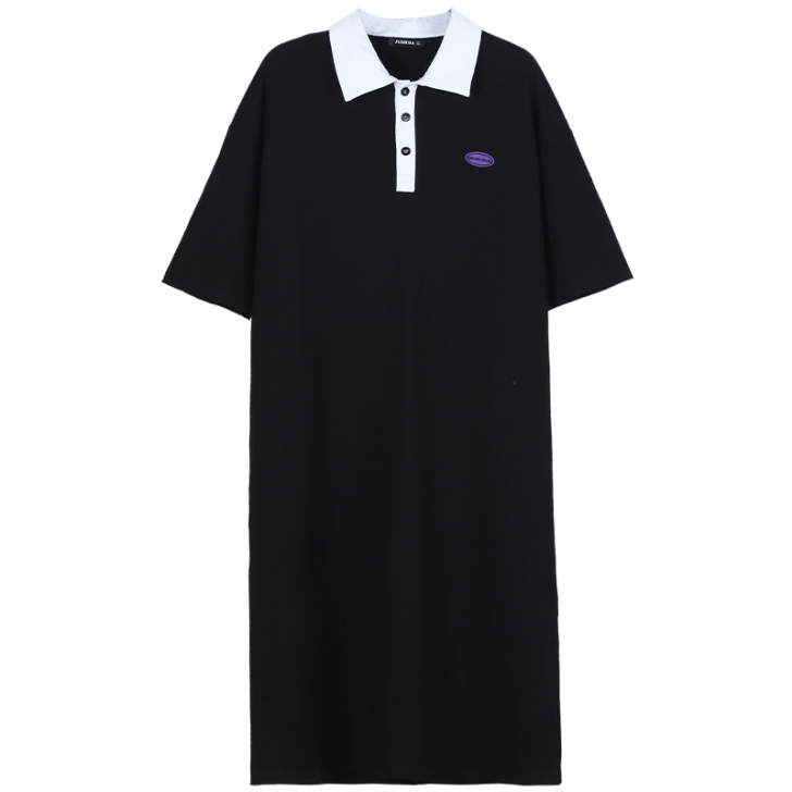 2021新款黑色连衣裙女夏法式长裙休闲裙子...