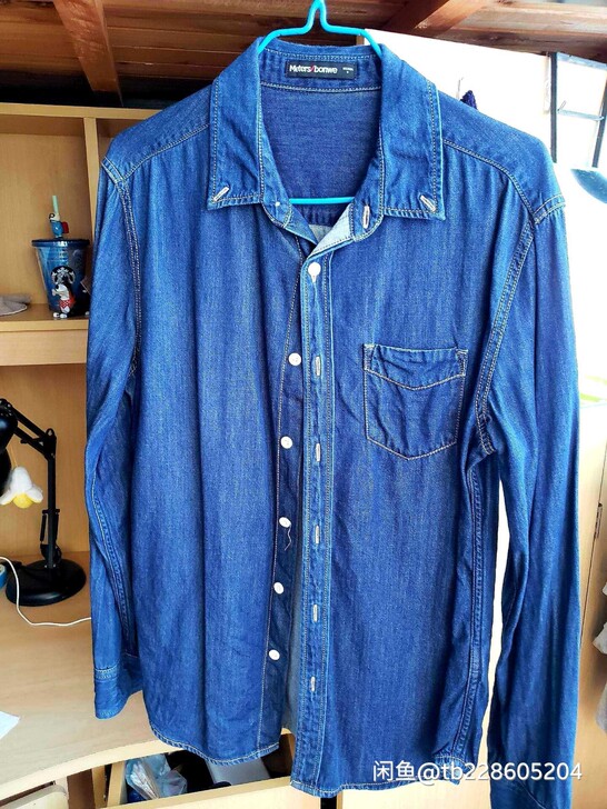 美特斯邦威 牛仔衬衫牛仔外套男 s码 17...