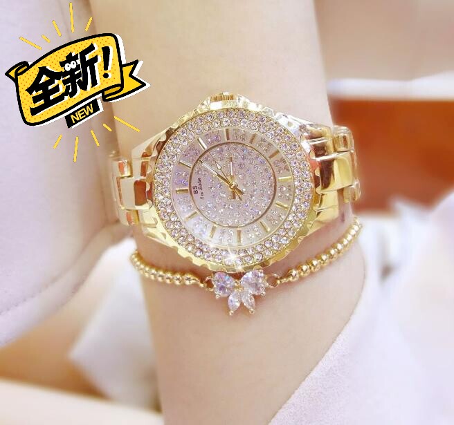 朋友从香港带回来的的女士机械全钻手表 非常...