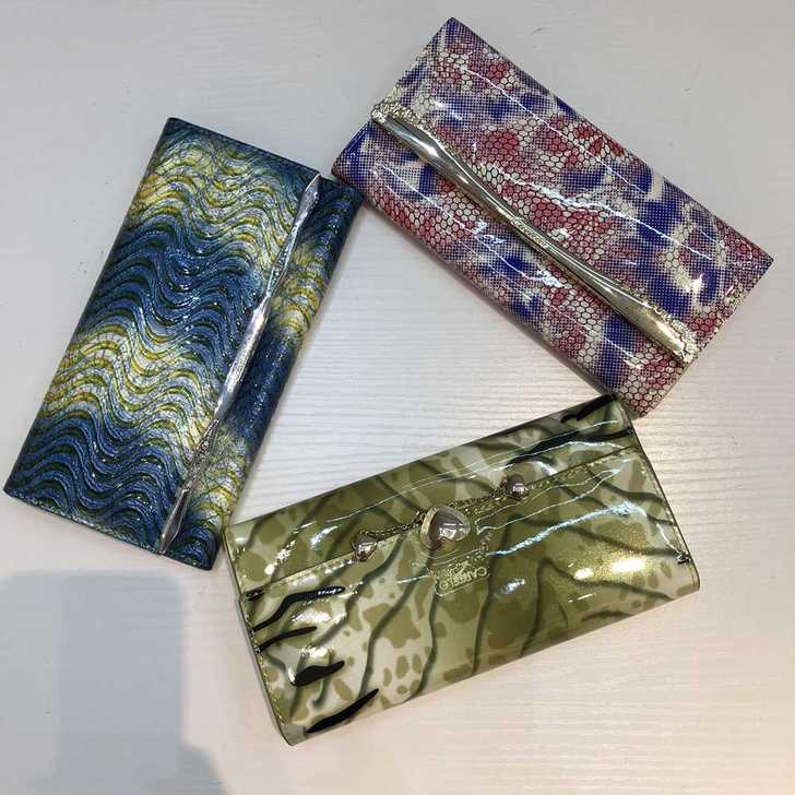 MK女包新款花纹长款钱包时尚真皮钱包女士三...