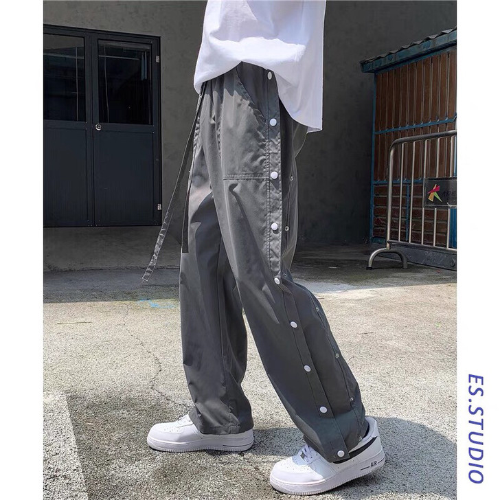 hiphop高街排扣裤子男韩版潮流ins嘻...