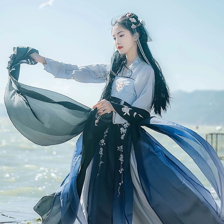 汉尚华莲齐胸襦裙全套 s码 穿一洗一