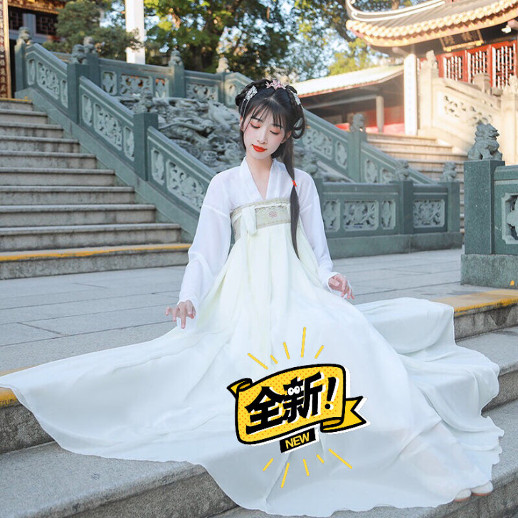 【包邮】汉服女芒种齐胸3米裙摆齐胸襦裙原创...