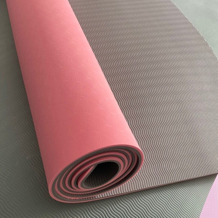 TPE瑜伽垫加宽加厚瑜伽垫双色初学者无味防...