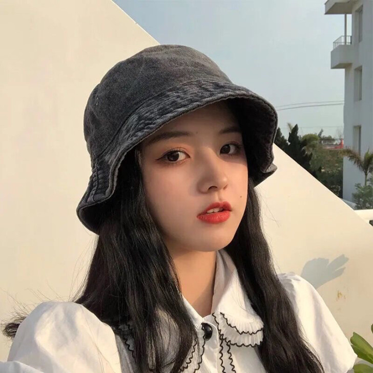 渔夫帽男女港风复古做旧水洗情侣帽子时尚纯色...