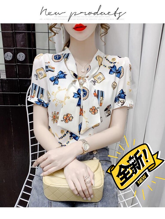 全新 花衬衫女设计感小众上衣2021年新款...