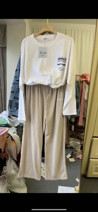 全新的冰丝阔腿裤夏天穿超凉爽