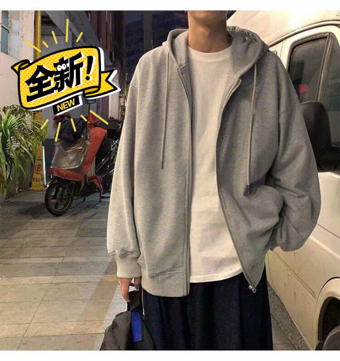 清仓价处理全新春夏薄款开衫连帽卫衣男士运动...