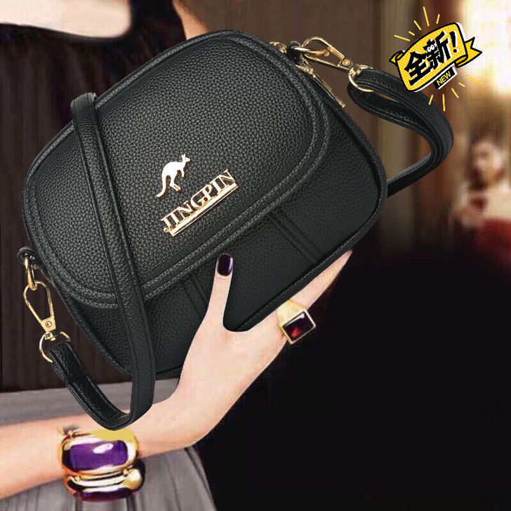 真皮质感三层包包女2021新款韩版时尚百搭...