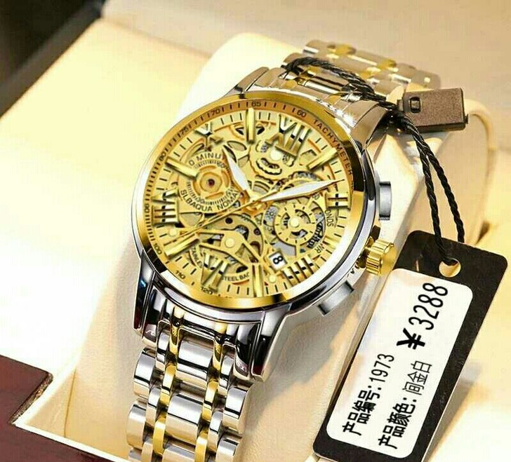 新款特价推荐瑞士品牌全自动机械日历夜光防水...