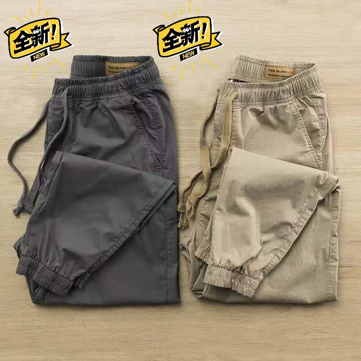 特价包邮清仓裤子男韩版春夏季工装裤透气水洗...