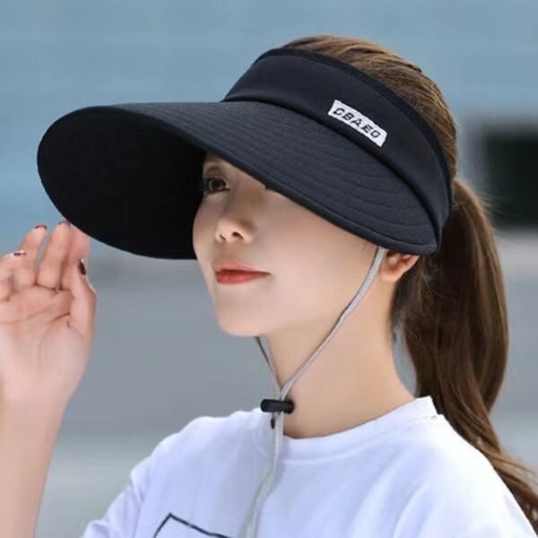 防晒帽子夏天韩版遮阳帽女防紫外线户外出游防...