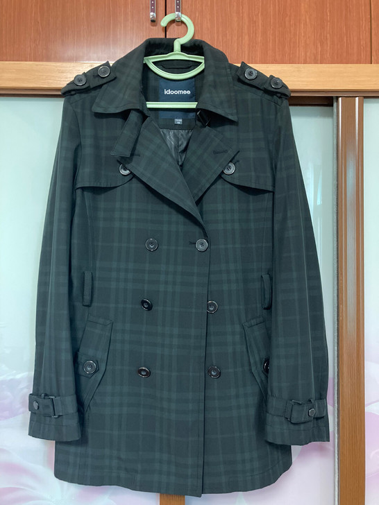 男款 风衣，就穿过一次，买大了，身高170...